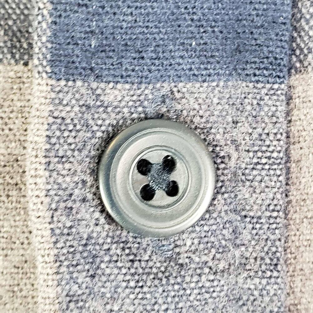 LL Bean Shirt Mens Gray Blue Plaid Flannel Long Sleeve Button Down Size XXL - Picture 5 of 10